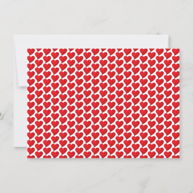 Cute red hearts pattern modern Valentine's day Card (Front)