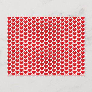 Cute red hearts pattern modern Valentine's day Postcard