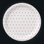 Cute Red Hearts Pattern Party Paper Plate<br><div class="desc">This cute hearts paper plate features a red heart & dot pattern. You can use this party plate for Valentine's Day events,  Baby Shower,  or any other events.</div>