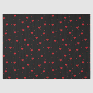 Cute Red Hearts Pattern Tissue Paper