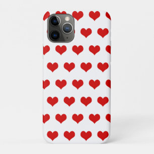Cute red hearts printed iPhone 11 pro case