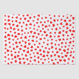 Cute Red Hearts Valentines Day Tissue Paper