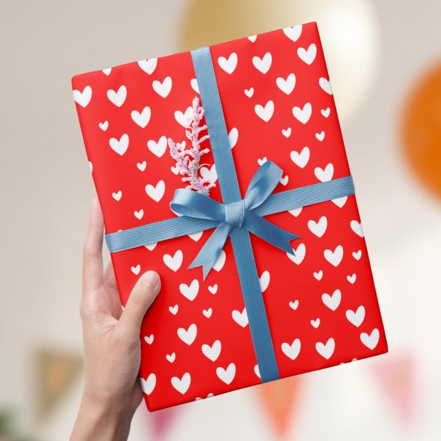 Cute Red Hearts Valentine's Day Wrapping Paper (Creator Uploaded)
