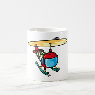 Cute Red Helicopter Fun Aviation Design  Coffee Mug