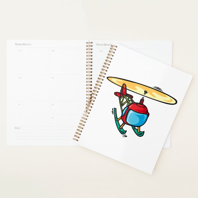 Cute Red Helicopter Fun Aviation Design  Planner (Creator Uploaded)