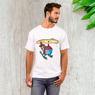 Cute Red Helicopter Fun Aviation Design T-Shirt