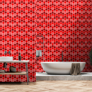 Cute Red Hexagonal Pattern Wallpaper