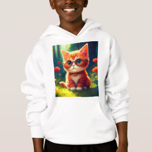 Cute Red Kitten Wearing Glasses-365478