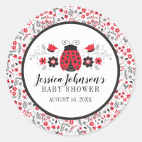 Cute Red Ladybug Baby Shower