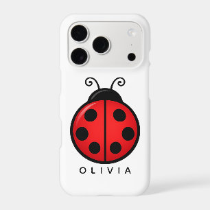 Cute Red Ladybug Custom Name Graphic Art