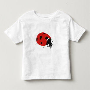 Cute Red Ladybug Illustration Toddler T-Shirt