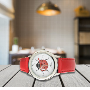 Cute red Ladybug Kids Watch