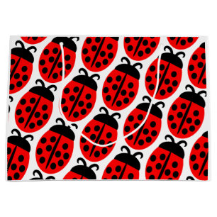 Cute Red Ladybug  Large Gift Bag