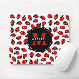 Cute Red Ladybug Pattern  Mouse Mat