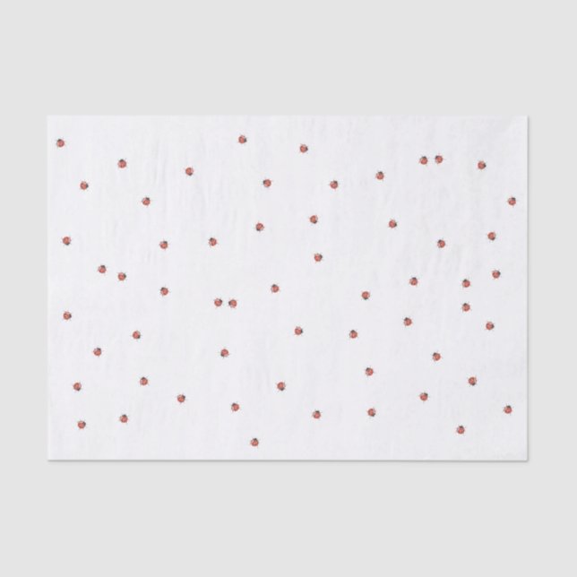 Cute Red Ladybug  Tissue Paper (Front)
