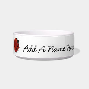 Cute Red Ladybugs Personalised Bowl