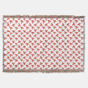 Cute Red Lobsters Throw Blanket