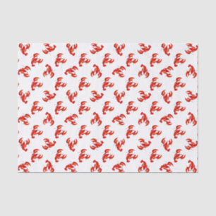 Cute Red Lobsters Tissue Paper