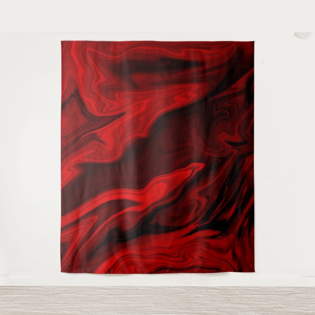 Cute Red Marble Blood Red Colour Tapestry (Front)