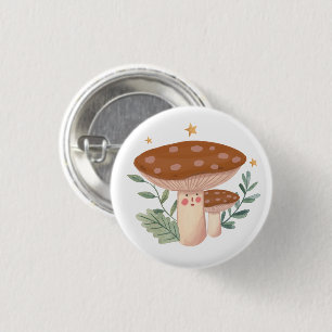 Cute red Mushroom  3 Cm Round Badge