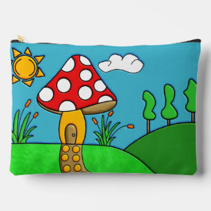 cute red mushroom accessory pouch
