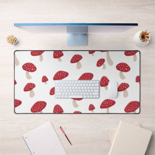 Cute Red Mushroom Desk Mat