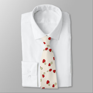 Cute Red Mushroom Fungi Pattern Neck Tie