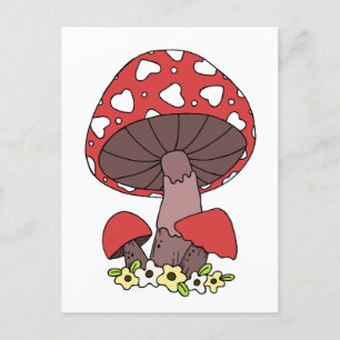 Cute Red Mushroom Postcard