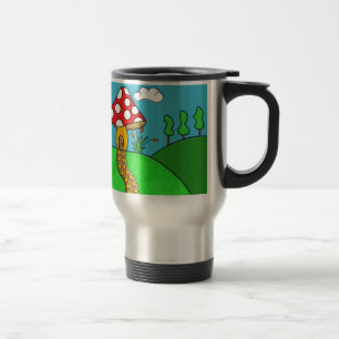 cute red mushroom travel mug