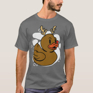 Cute Red Nosed Reindeer Rubber Ducky T-Shirt