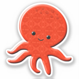 Cute Red Octopus