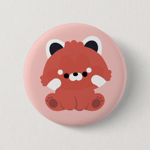 Cute Red Panda 6 Cm Round Badge