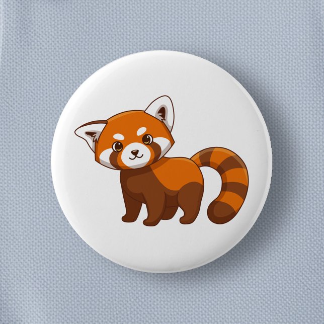 Cute Red Panda 6 Cm Round Badge (Creator Uploaded)