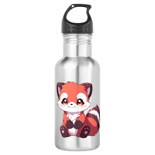 cute red panda 710 ml water bottle (Front)