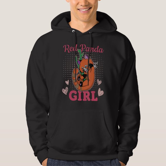 Cute red panda asia panda lady keeper biologist an hoodie (Front)