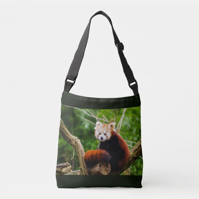 Cute Red Panda Bear Crossbody Bag (Front)