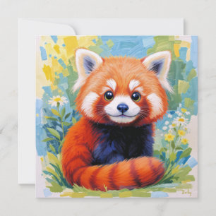 Cute Red Panda card. 