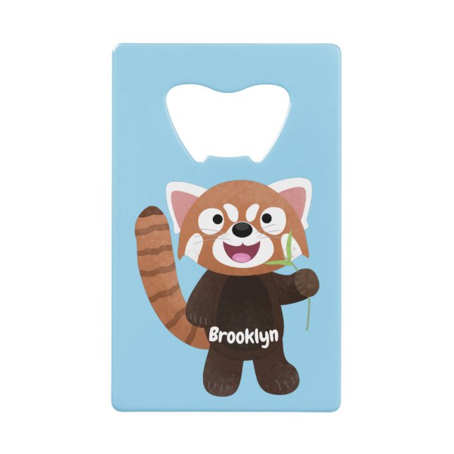Cute red panda cartoon illustration (Front)
