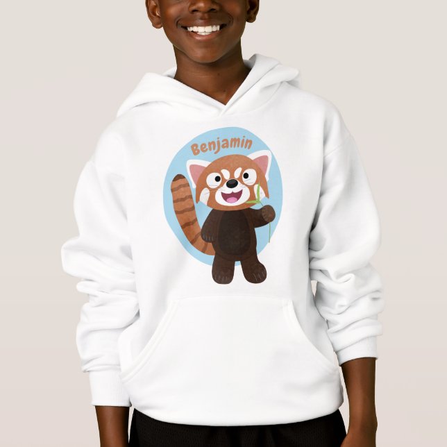 Cute red panda cartoon illustration (Front)