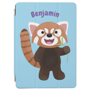 Cute red panda cartoon illustration iPad air cover