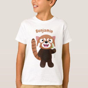 Cute red panda cartoon illustration T-Shirt