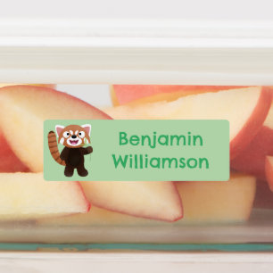 Cute red panda cartoon personalised