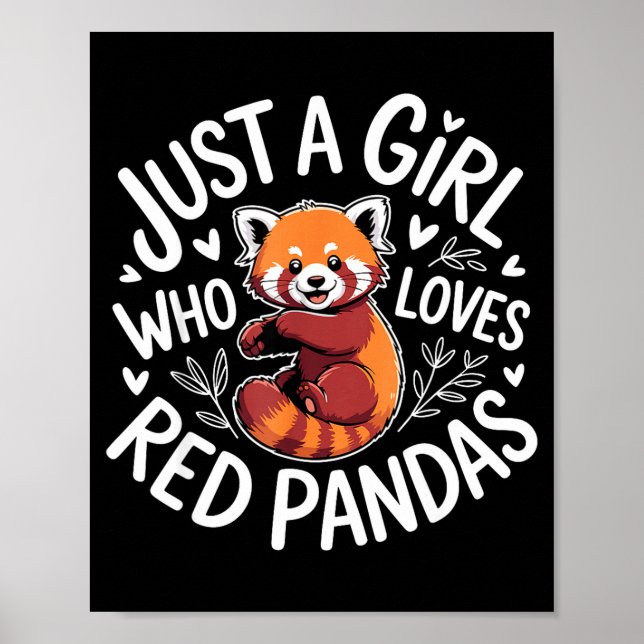 Cute Red Panda Costume For Women Girls Kids Red Pa Poster (Front)