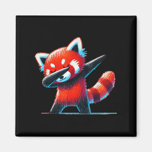 Cute Red Panda Dabbing For Wildlife Animal Lover Z Magnet