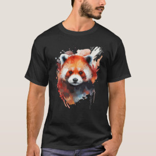 Cute Red Panda for Red Panda Colorful rainbow colo T-Shirt