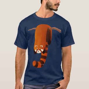 Cute Red Panda hanging on the tree Laundry red pan T-Shirt