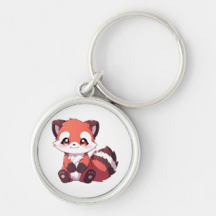 cute red panda key ring