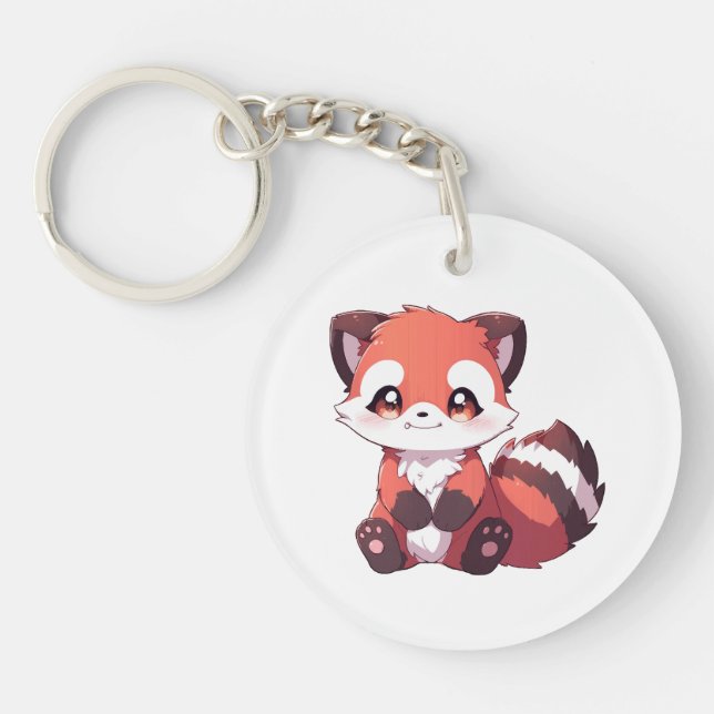  cute red panda key ring (Front)
