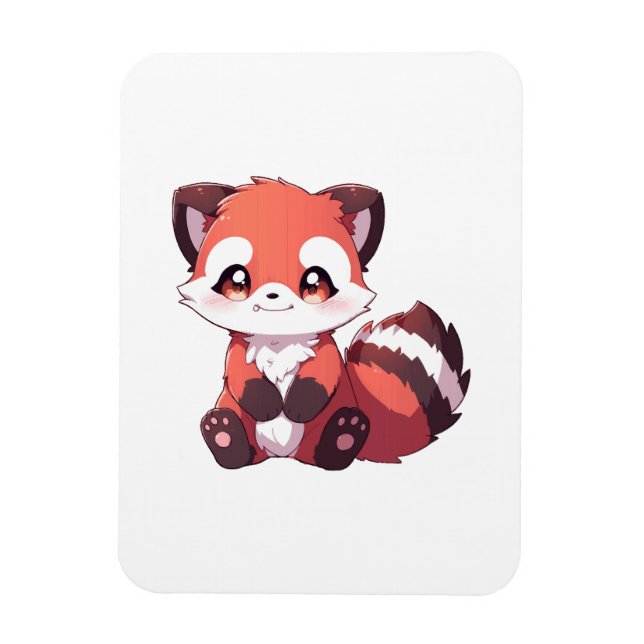  cute red panda magnet (Vertical)