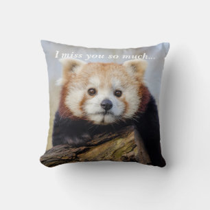 Cute Red Panda Miss You So Much Cushion